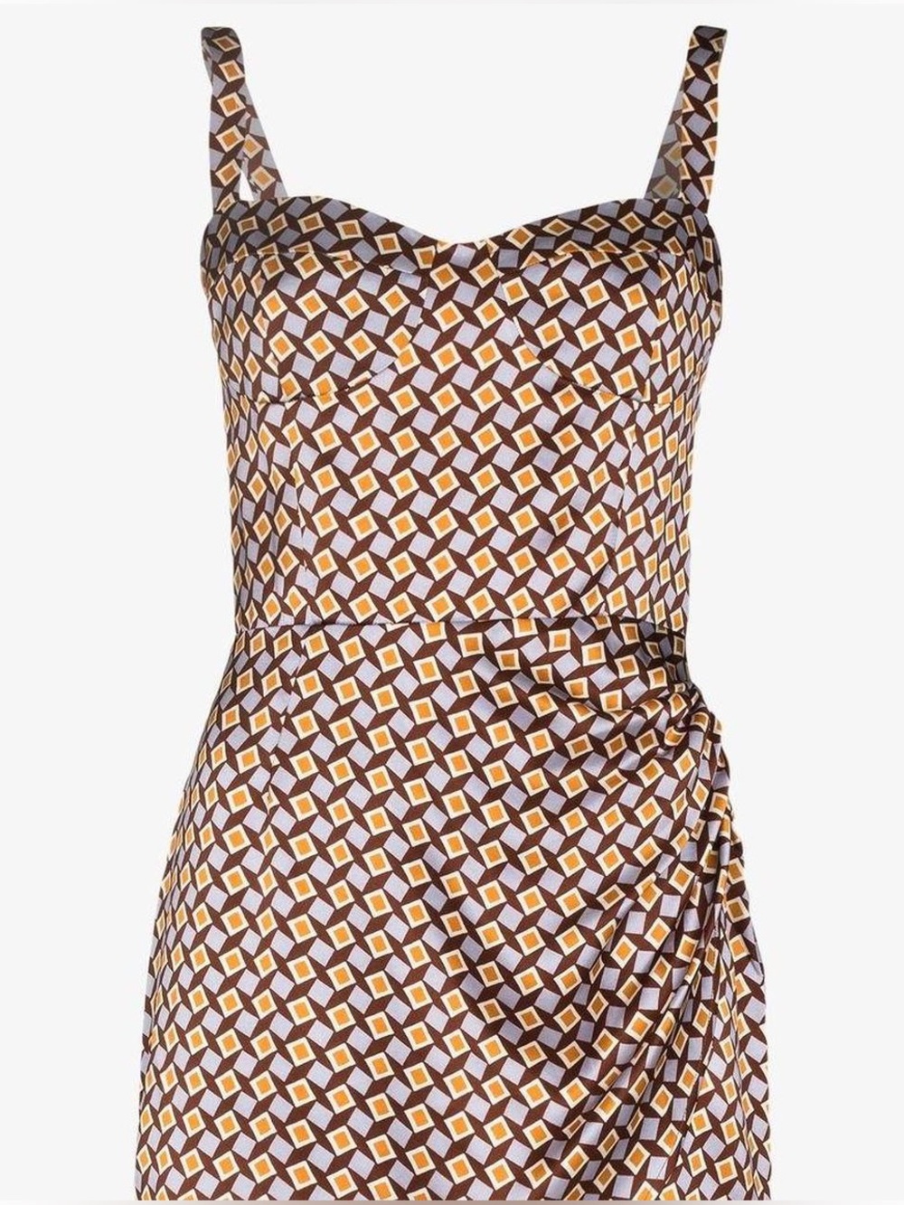 Reformation Fonda Silk Plaza Print Mini Dress | US 4 - Picture 10 of 10
